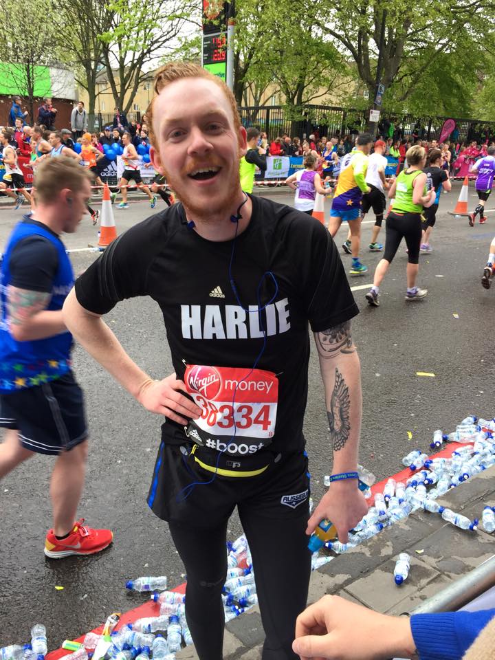 Charlie while running for DLS at the London Marathon | Disability Law ...